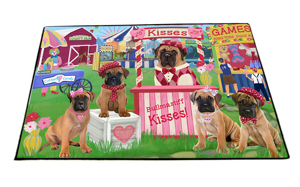 Bullmastiff Dog Floor Mat Personalized AntiSlip Pet Door Mat Christmas